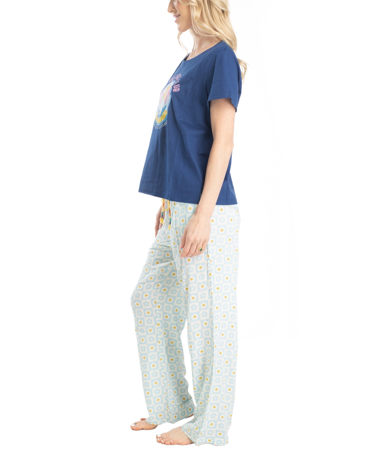 Shop Ocean Pacific Women's Vibes T-shirt/voile Pant In Luv Bus
