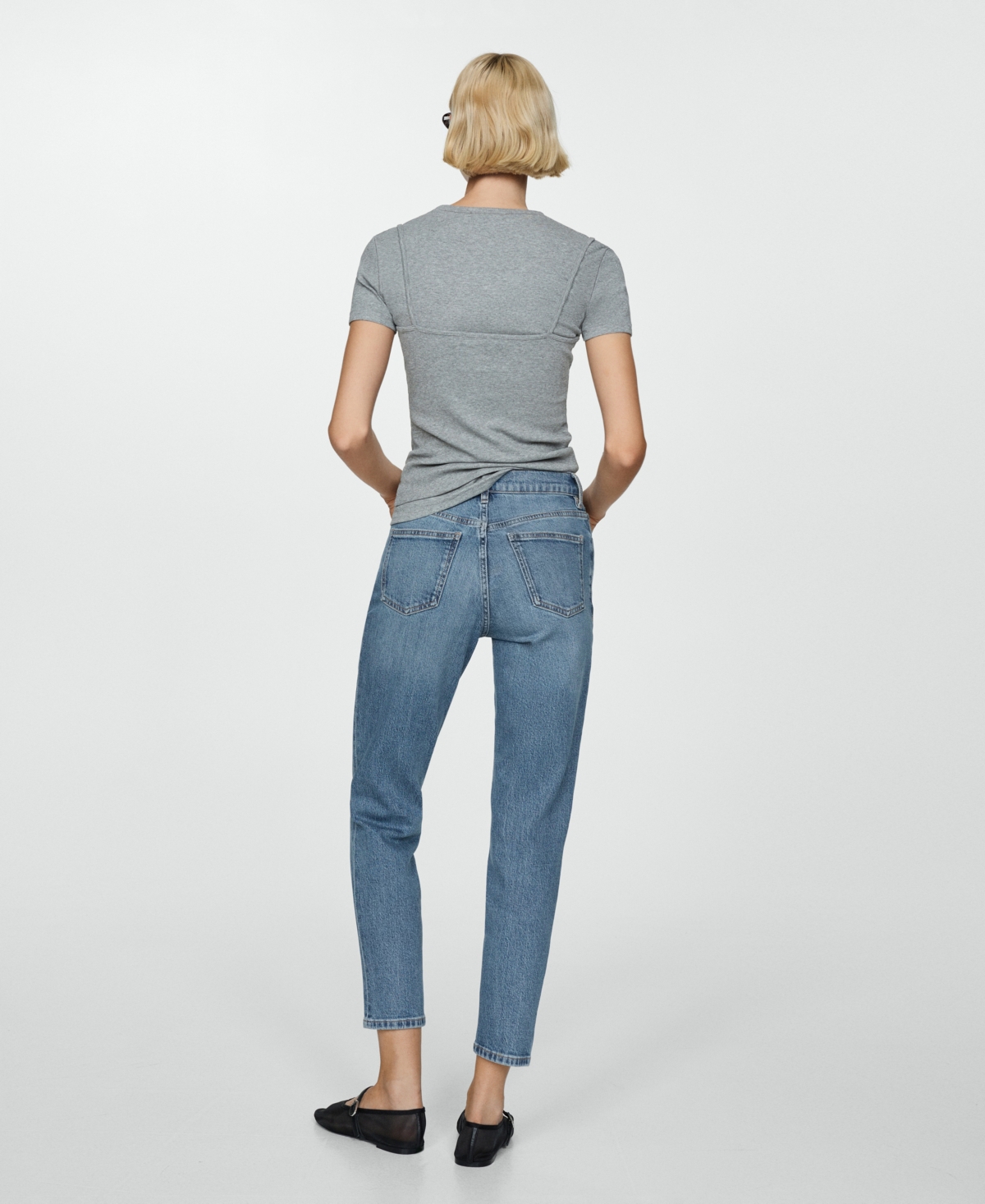 Mango Women's Mom Comfort High Rise Jeans