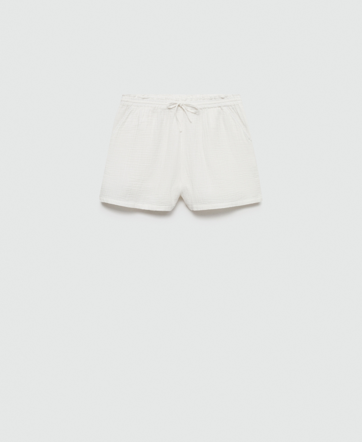 Mango Women's Elastic Waist Cotton Shorts