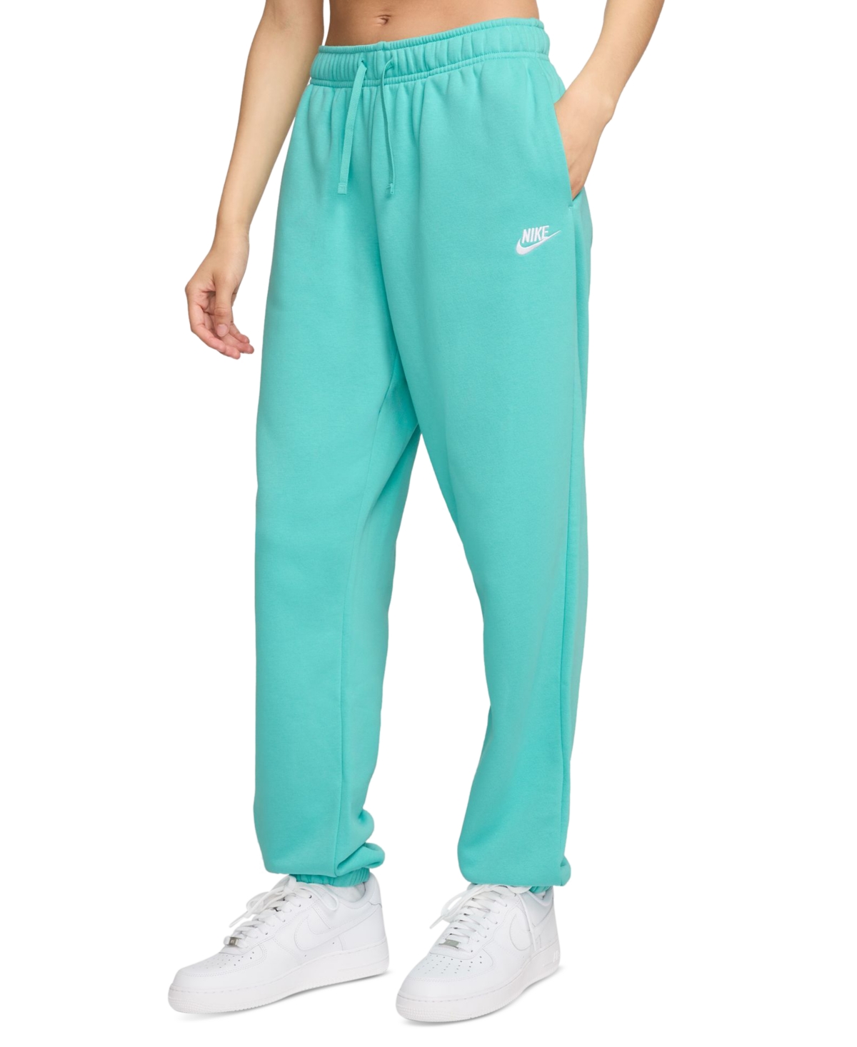 NIKE WOMEN'S SPORTSWEAR CLUB FLEECE MID-RISE OVERSIZED SWEATPANTS 
