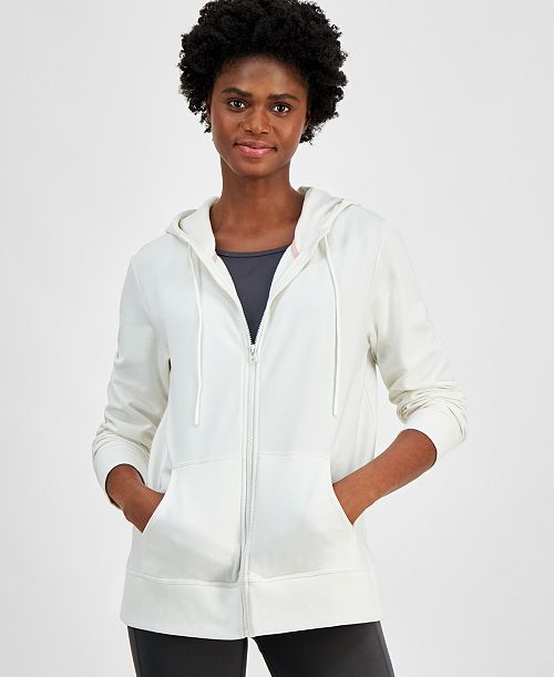 alfani ID Ideology Women's Relaxed Zip-Front Long-Sleeve Fleece Hoodie Created for Macy's Women's Fashion Shoes & Accessories
