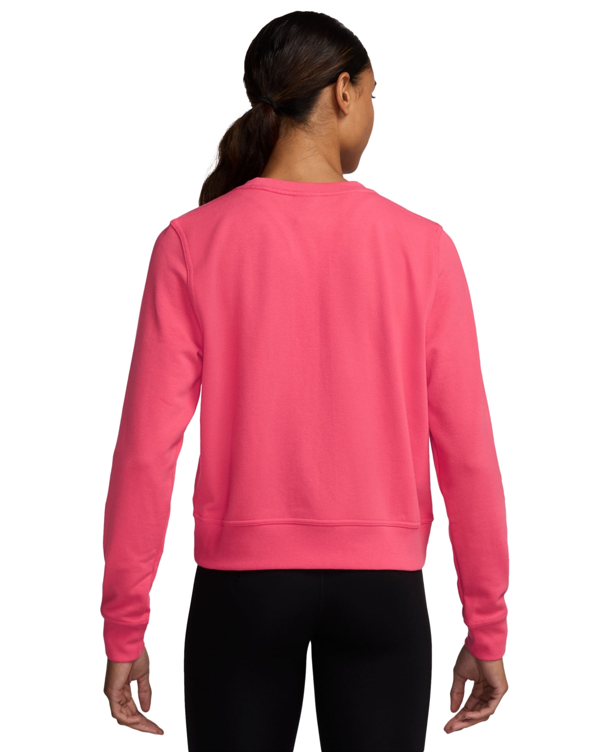 Nike Women's Dri-fit One Crewneck French Terry Sweatshirt -white
