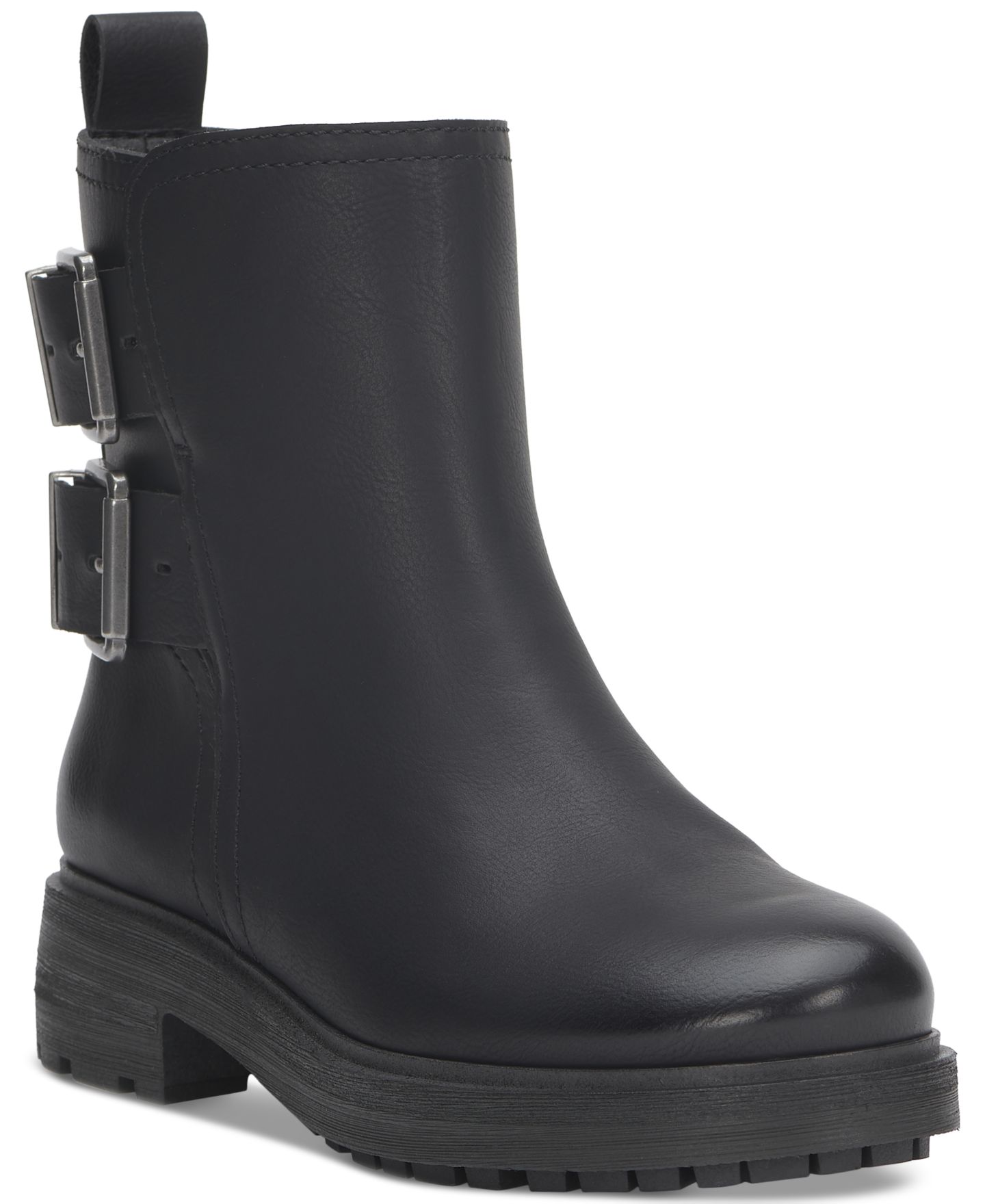 Женские ботинки Lucky Brand Luck Brand Candre Double Buckle Moto Lug Sole, цвет: Чёрный — фото 1