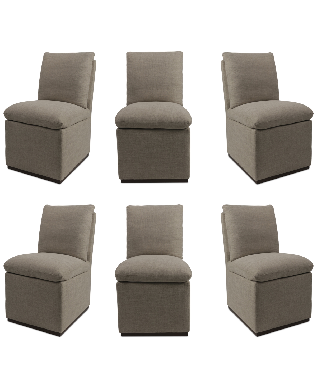 Macy's Kenity Ii 6-pc. Dining Chair Set, Created For  In Flax
