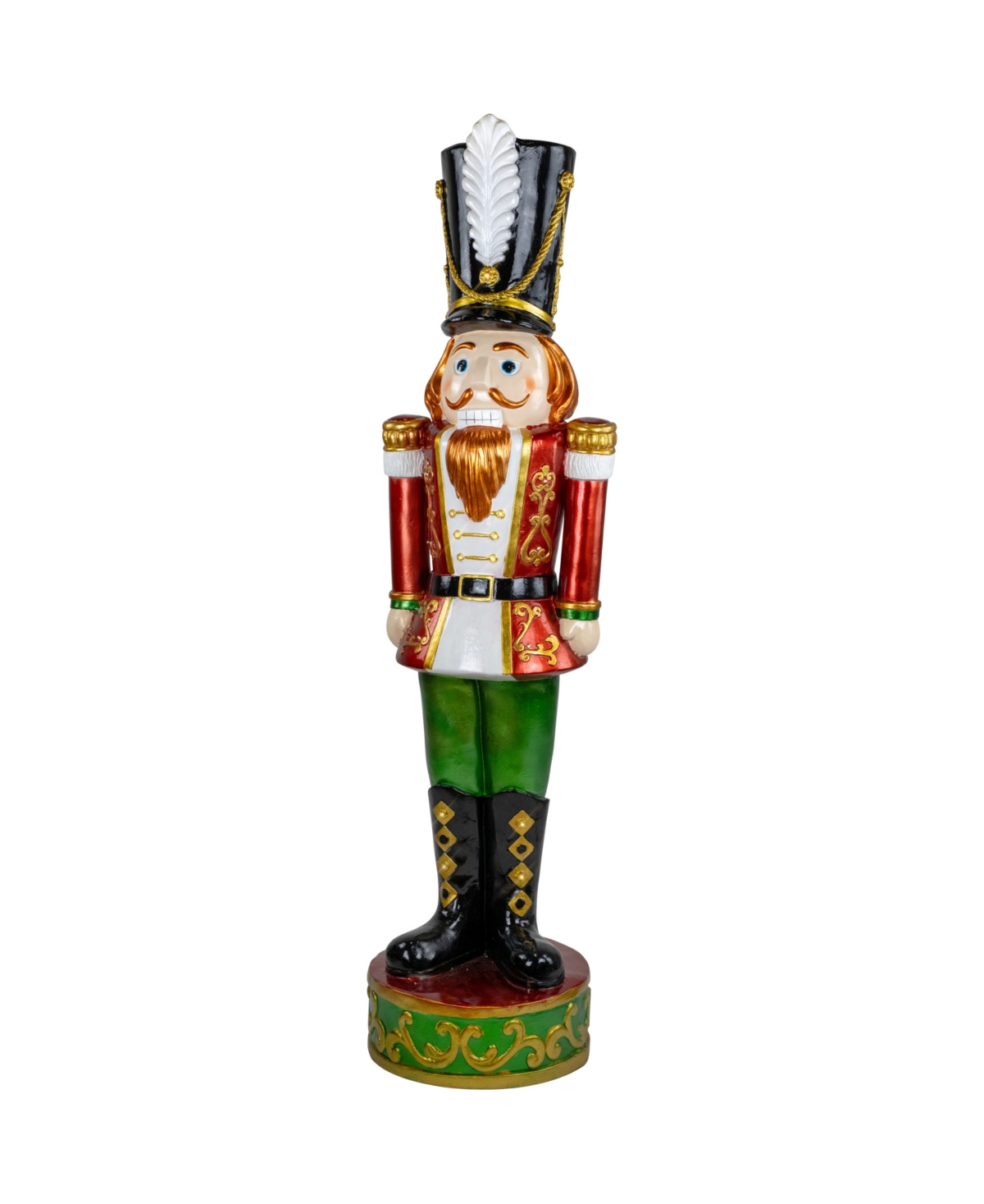 NORTHLIGHT RED AND GREEN STANDING CHRISTMAS NUTCRACKER SOLDIER 5 FT 