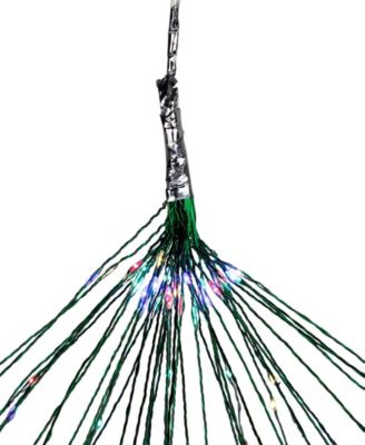 LED Lighted Firework Silver Branch Christmas Decoration 20"