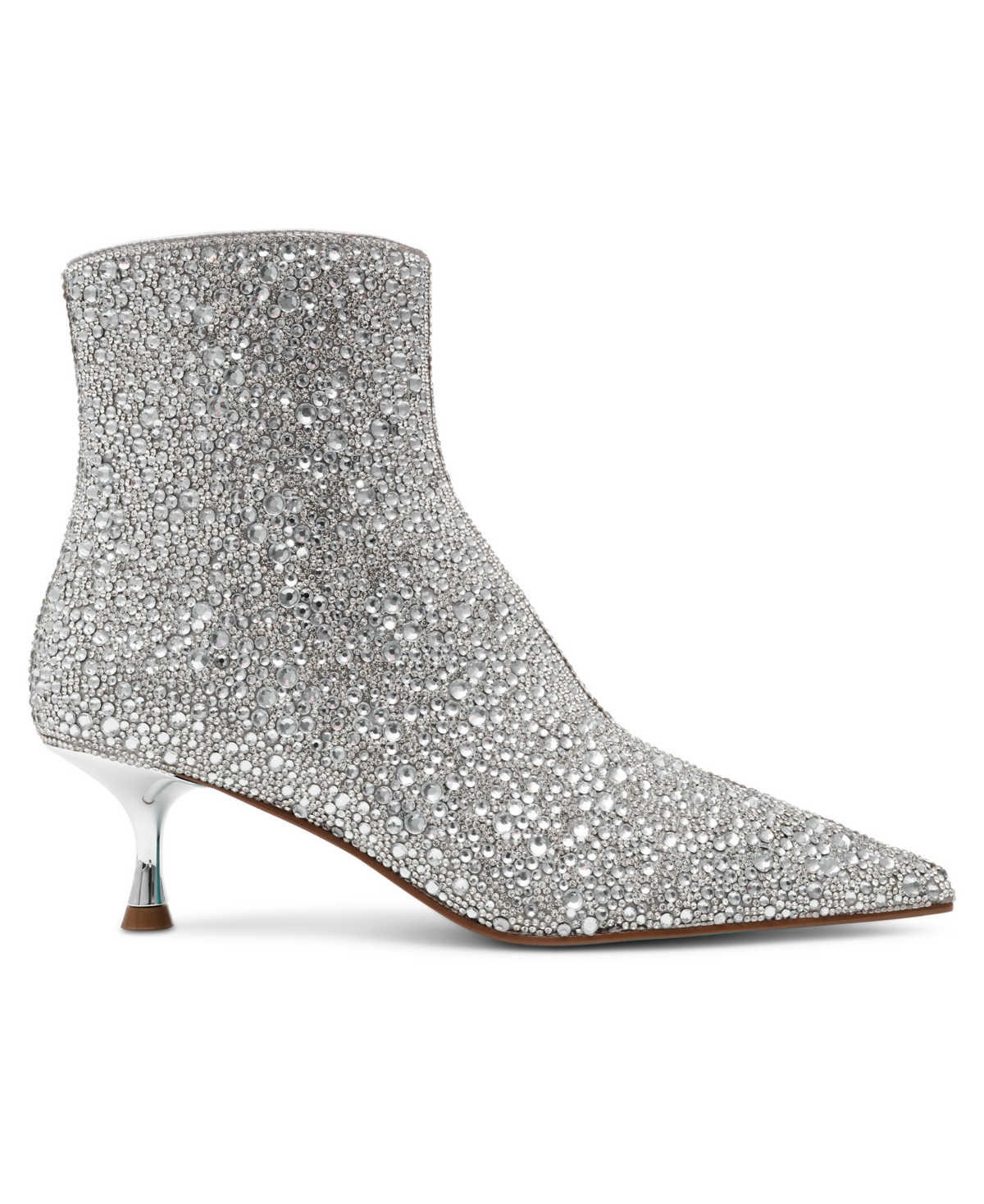 Betsey Johnson Women's Ash Rhinestone Kitten Heel Booties
