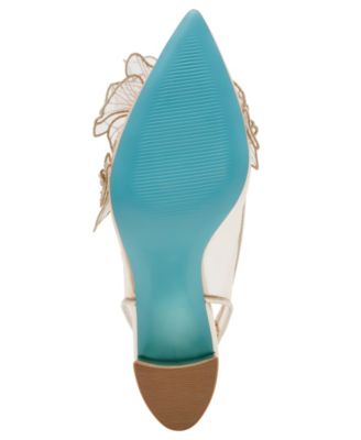 【Betsey Johnson】Petra PETRA BLACK Slingback Floral Mesh Block Heel | Women's Heels