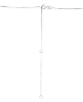 Diamond Graduated Three Stone Pendant Necklace (1 ct. t.w.) in 14k White or Yellow Gold, 18" + 2" extender, Created for Macy's