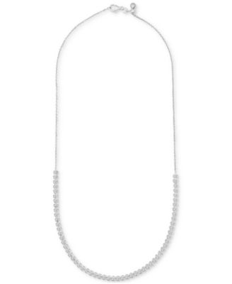 Diamond Bezel Adjustable 17" Tennis Necklace (2 ct. t.w.) in 14k White Gold or 14k Yellow Gold, Created for Macy's
