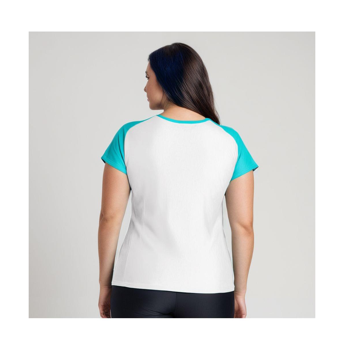 Calypsa Plus Size Loose Fit Adele Swim Top -/ calypsa teal