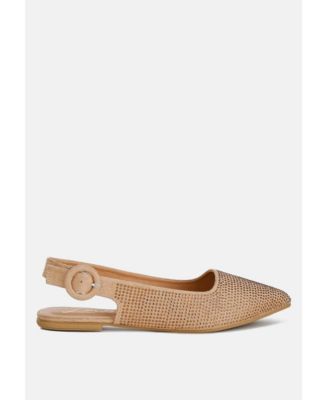 jarisa rhinestones embellished slingback mules