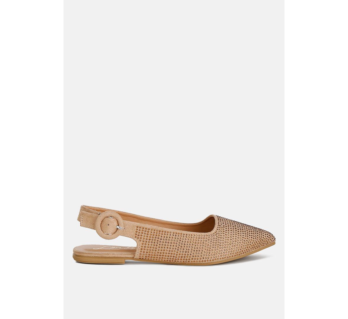 jarisa rhinestones embellished slingback mules