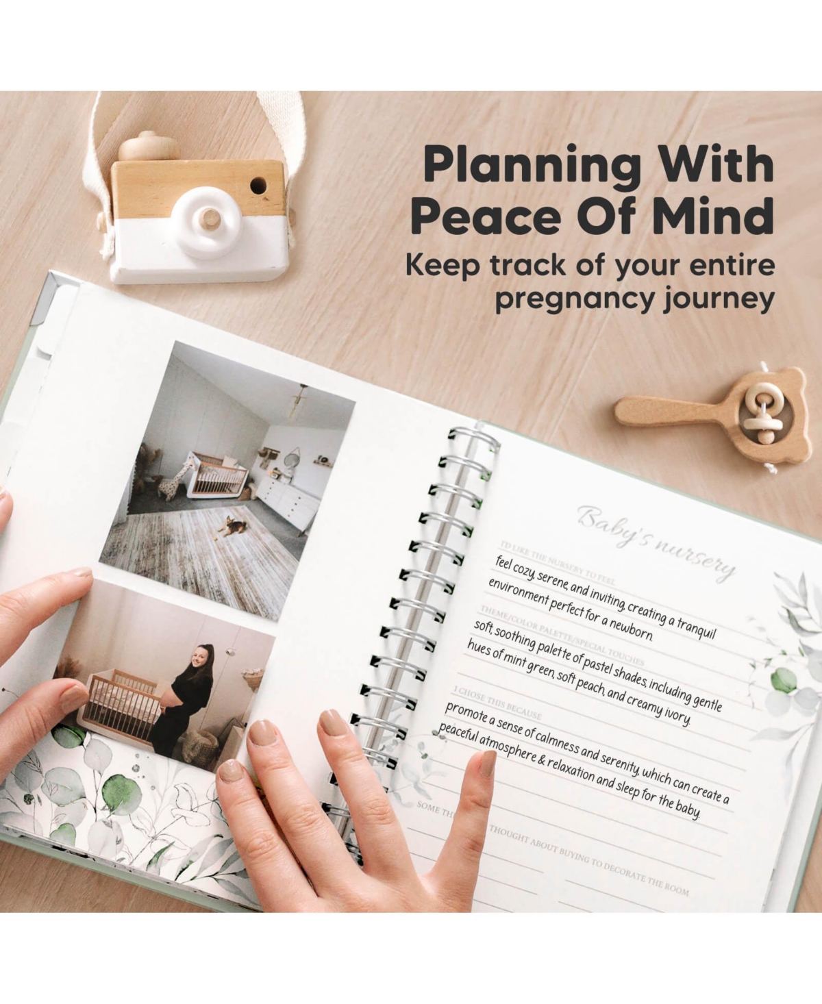 KeaBabies Pregnancy Journal Memory Book: Inspire, 90 Pages Hardcover Pregnancy Book, Pregnancy Journals for First Time Moms
