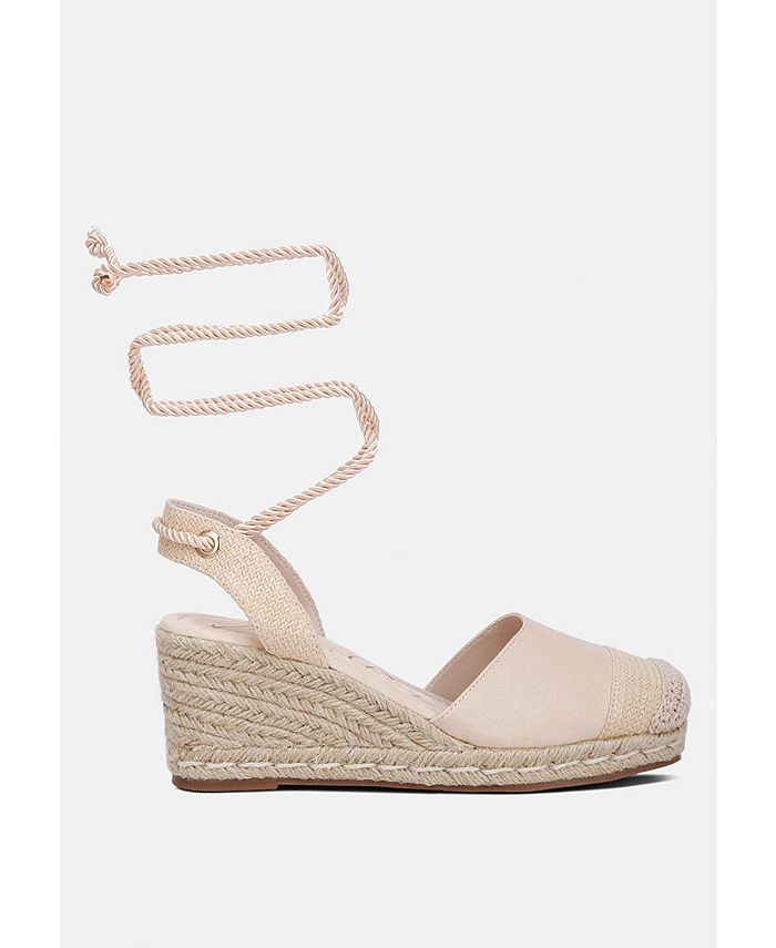 London Rag Aiden lace-up crochet espadrilles - Macy's