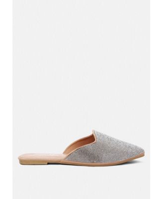 rayen rhinestones embellished mules