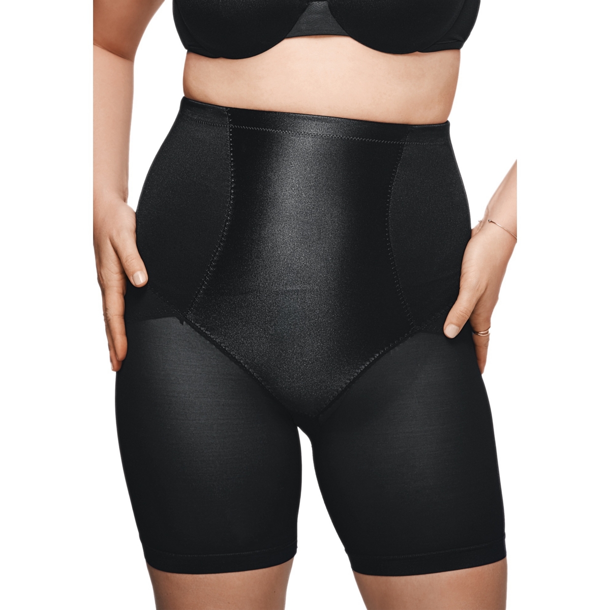 Secret Solutions Plus Size Power Shaper Firm Control Long Leg Shaper