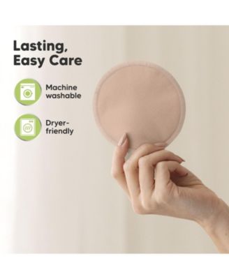 14pk Soothe Reusable Nursing Pads for Breastfeeding, 4-Layers Organic Breast Pads, Washable Nipple Pads