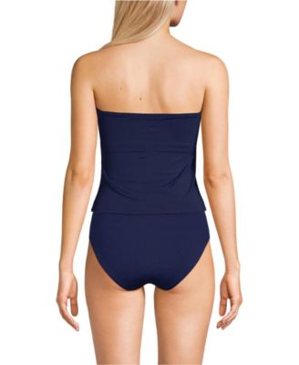 Women's Chlorine Resistant Bandeau Tankini Swimsuit Top