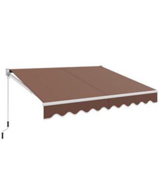 10 x 8.2 Feet Retractable Awning with Easy Opening Manual Crank Handle