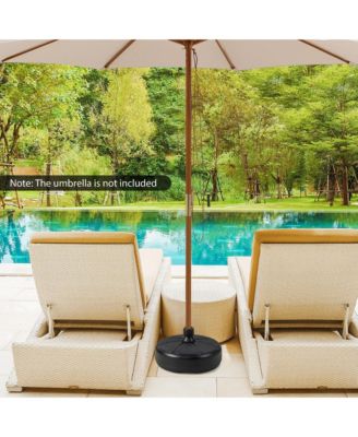 Patio Fillable Round Umbrella Base Stand Fit Pole 1.5'' Holder 40 lbs Outdoor