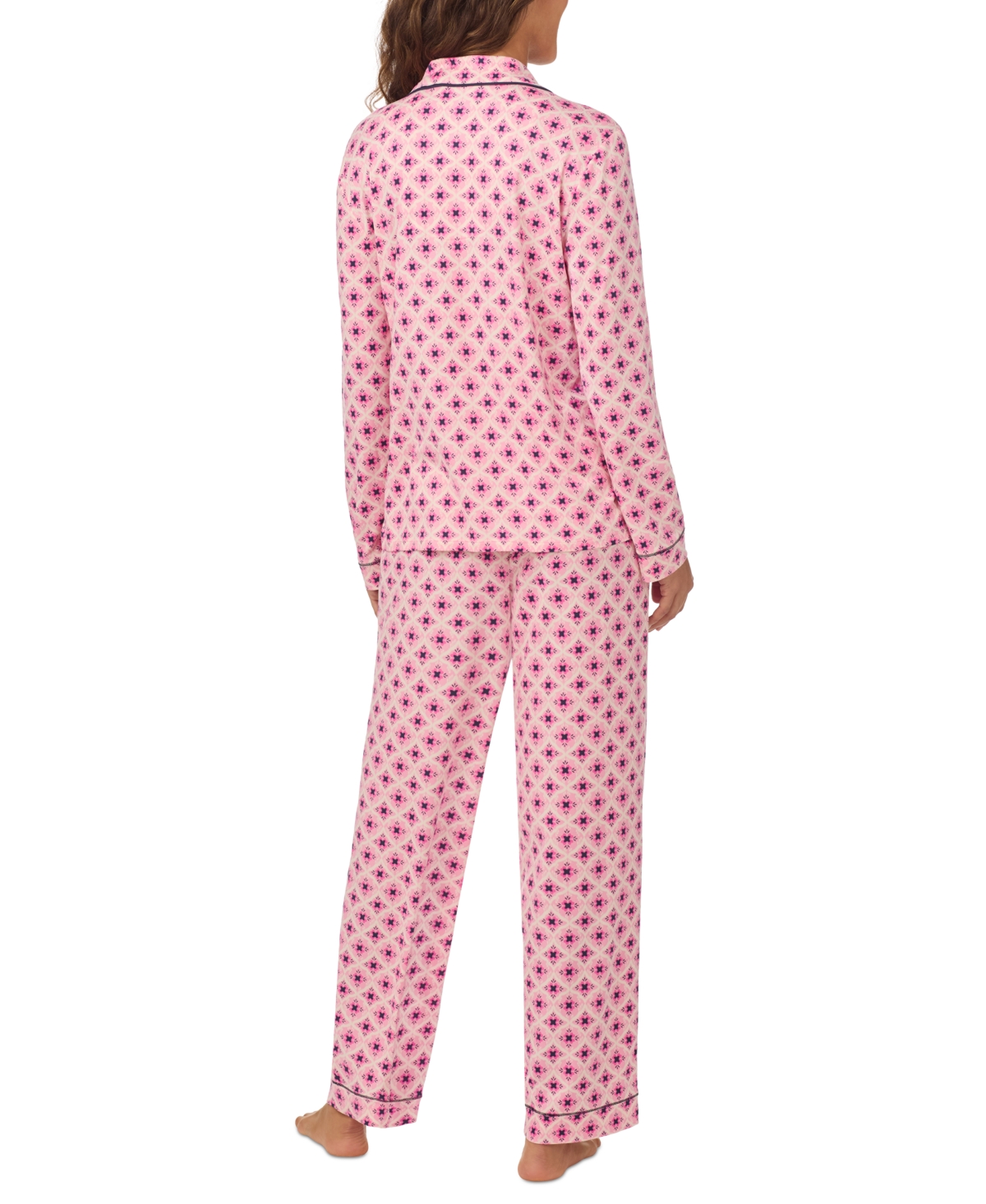 Cuddl Duds Women's 2-Pc. Printed Long-Sleeve Pajamas Set