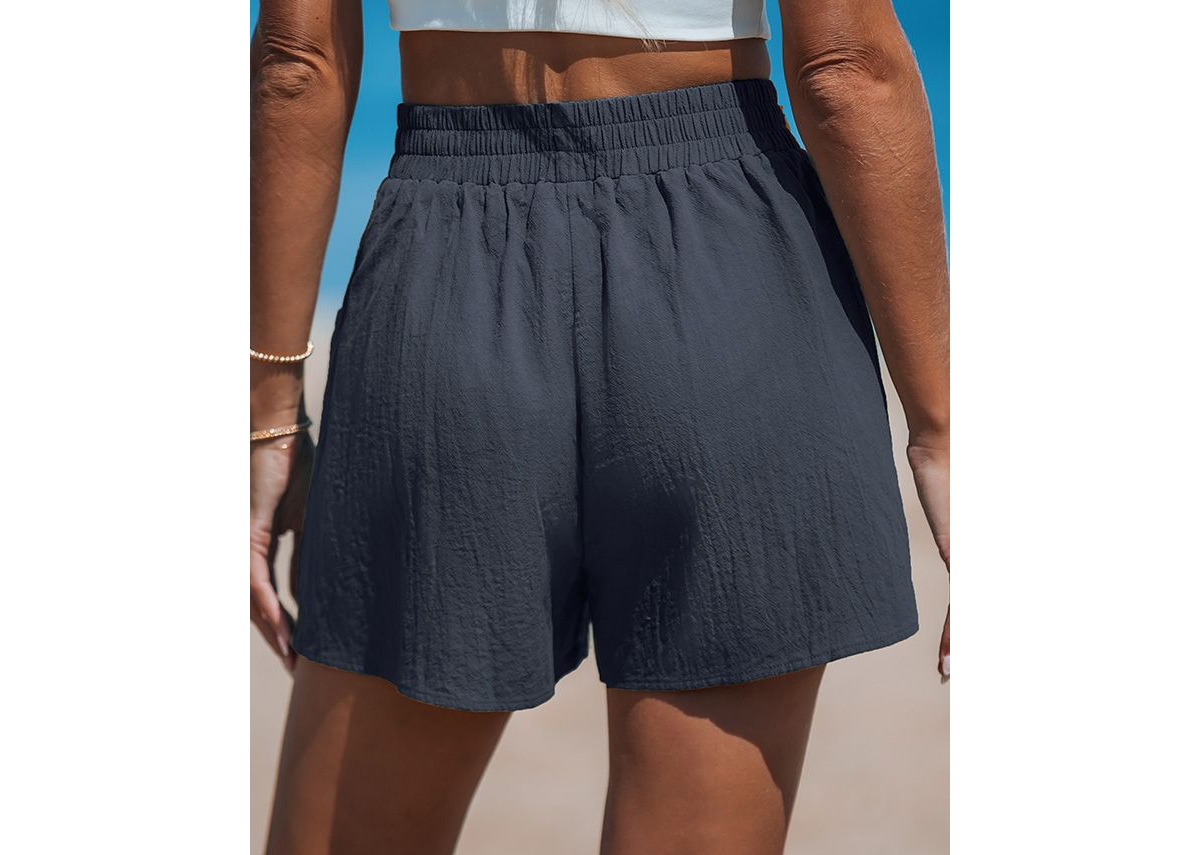 Cupshe Women's Navy Elastic Waist Loose Leg Shorts