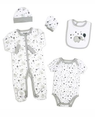 22 Piece Baby's Elephants and Woodland Infant Apparel Layette Gift Set