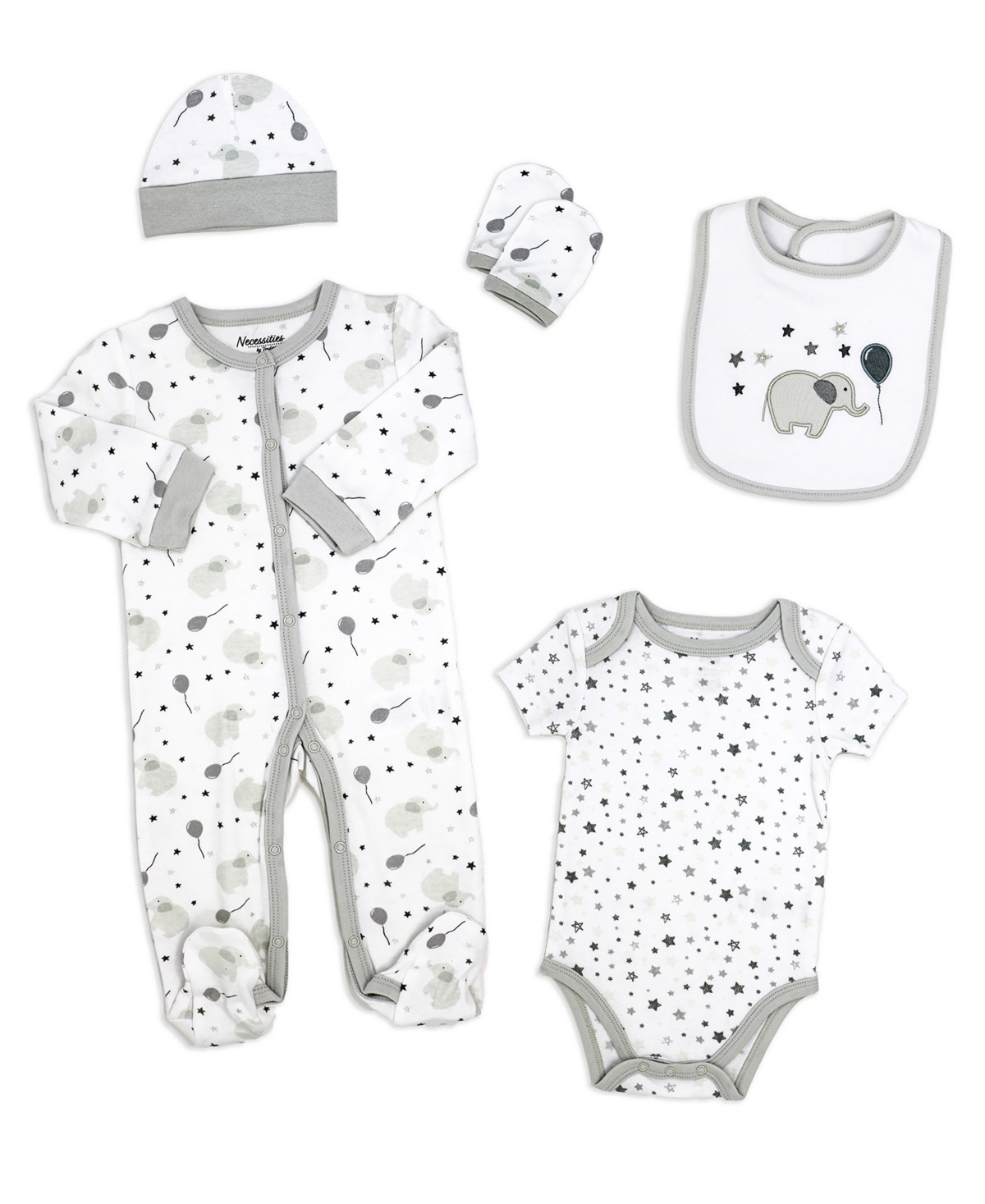 Tendertyme 22 Piece Baby's Elephants and Woodland Infant Apparel Layette Gift Set