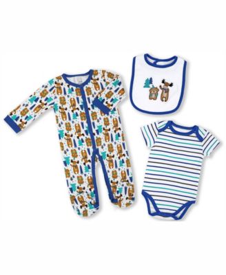 24 Piece Baby Boys Elephants and Woodland Moose Infant Apparel Layette Gift Set
