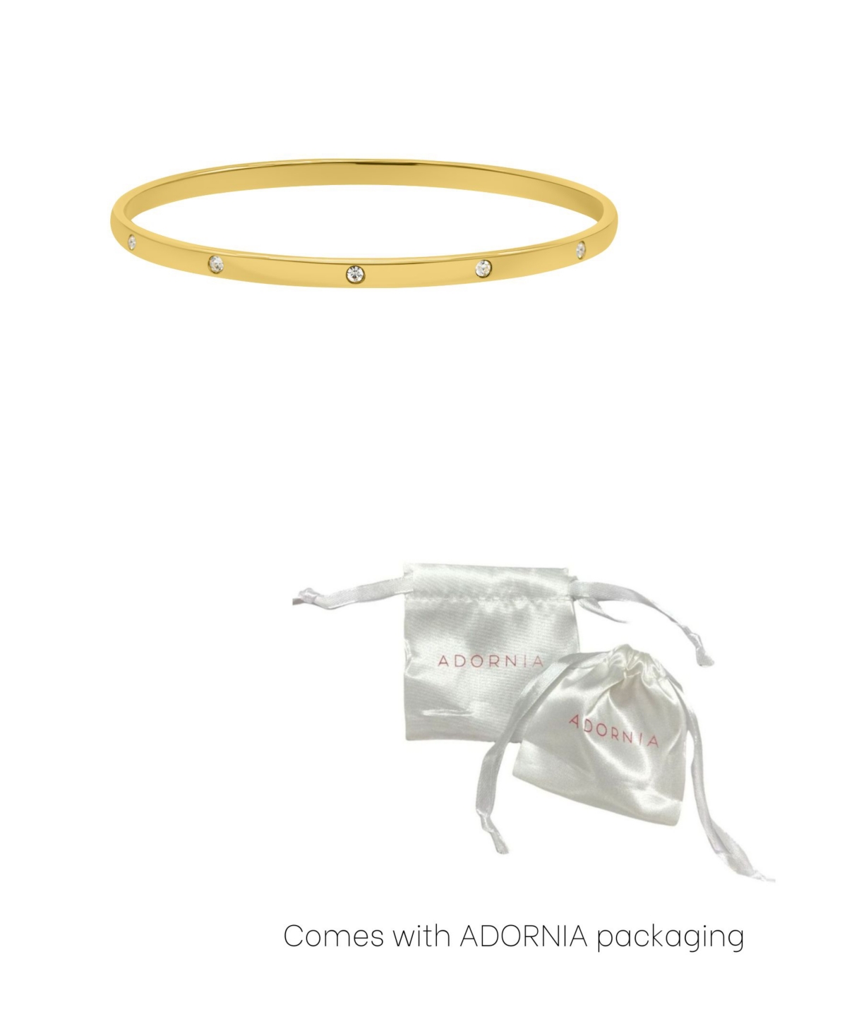 Adornia Gold Tarnish Resistant Bangle Stacker In Gold