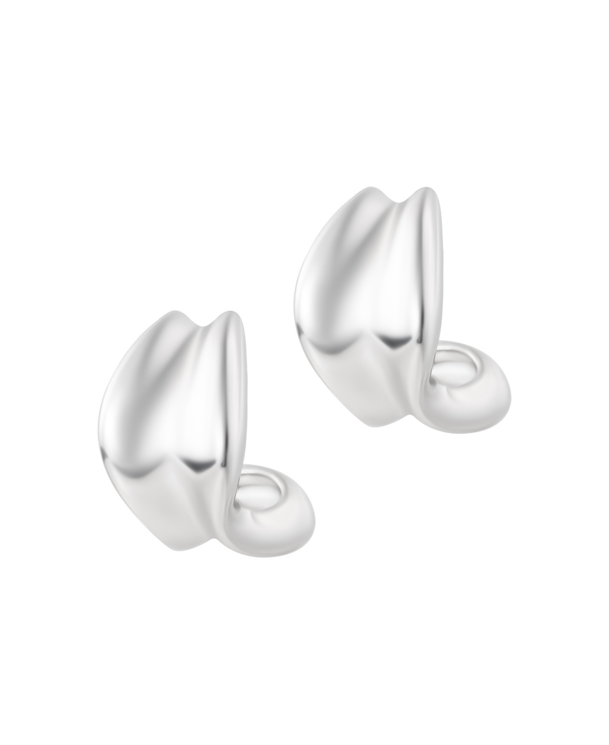Adornia Silver Chunky Hoop Earrings In Silver