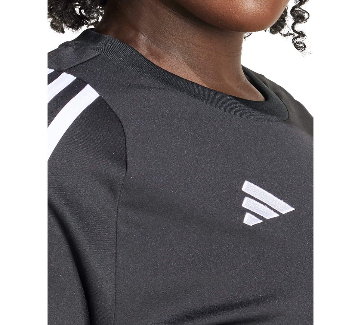 adidas Plus Size Tiro 24 Football Jersey T-Shirt -whit