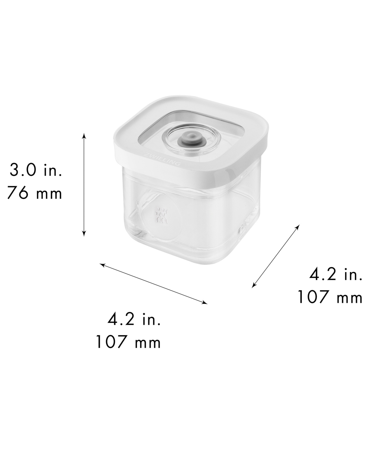 Shop Zwilling Fresh Save Cube 2-pack Containers In Transparent-white