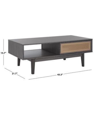 Ceu Coffee Table – 1 Pc, Wood & Metal, 2-Door Cabinet, Rectangular Design, Modern Living Room Furniture