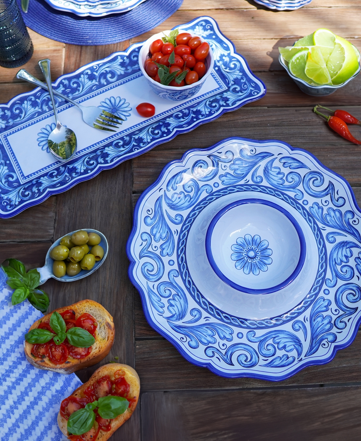 Certified International Veranda 2 Pc Appetizer Set, Service For 2