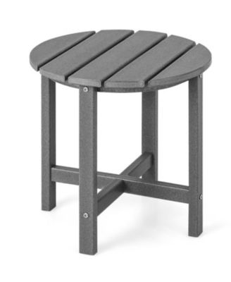 18 Inch Round Weather-Resistant Adirondack Side Table
