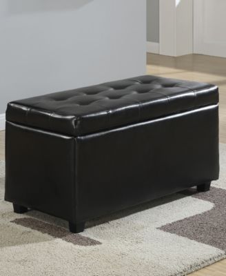 Verona Faux Leather Storage Ottoman