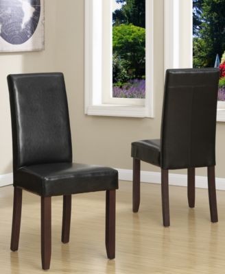 Avery Faux Leather Parson Chairs, Quick Ship (Set of 2)