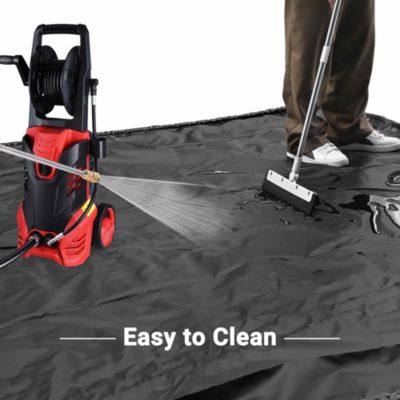 Garage Floor Mat Containment Mat for SUV Snow Mud Rain Compact Size 8'6"x20'