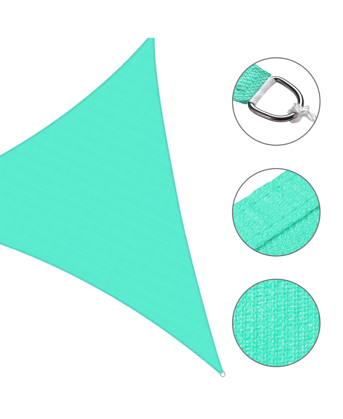 Yescom Ft 97% Uv Block Hdpe Triangle Sun Shade Sail Canopy Outdoor Patio Pergola