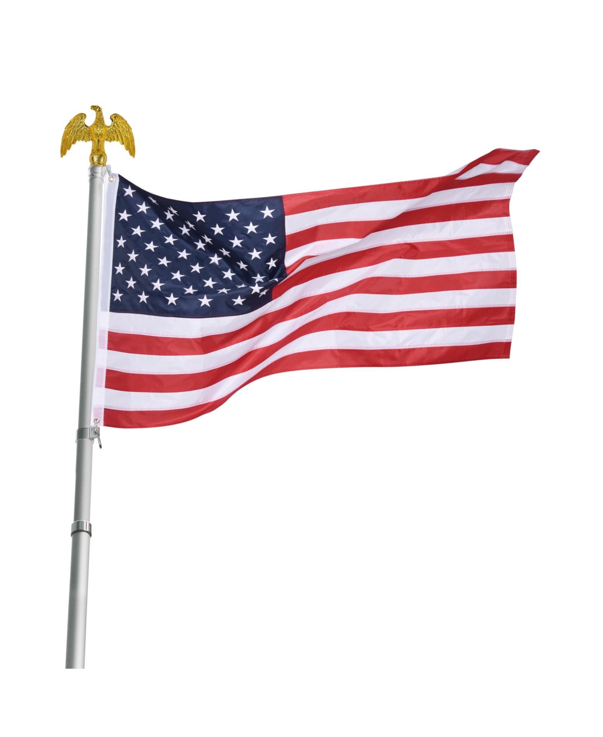 4x6 Ft Us Flag Sewn Stripes Polyester Oxford Fabric Fade Resistance Yard 2 Pack