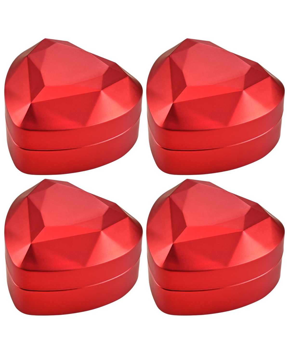 Yescom Heart Shape Led Ring Box Jewelry Wedding Engagement Proposal Light Case 4 Pack