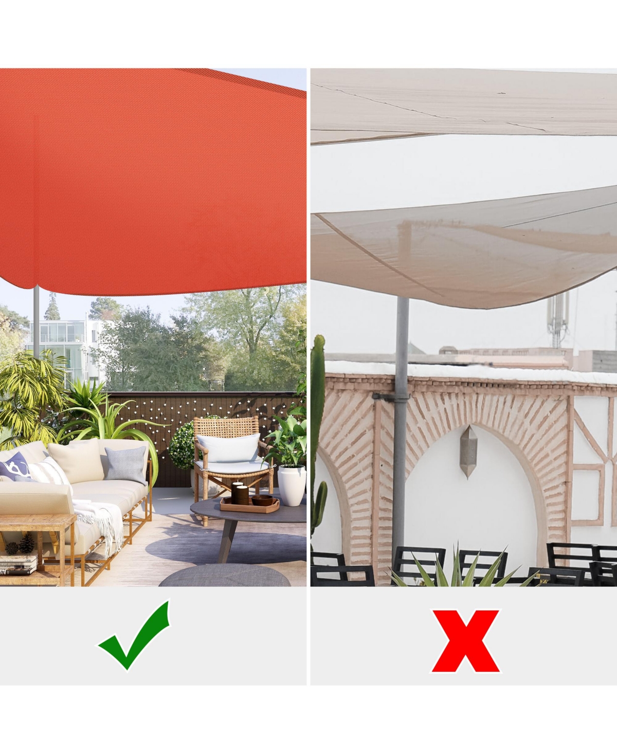 Yescom 2 Pack Ft 97% Uv Block Triangle Sun Shade Sail Canopy Outdoor Pool Cover Net