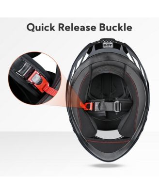 RUN-F3 Full Face Motorcycle Helmet DOT Approved Removable Liner Street Bike S