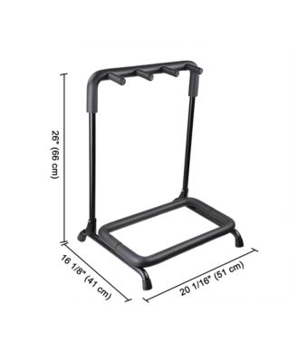 3 Three Holder Multi Guitar Folding Stand Band Stage Bass Acoustic Guitar Display Rack