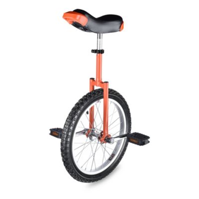 18 In Wheel Outdoor Unicycle Skid-proof Tire Fitness Bicycle Balance Training for Adults Teenagers Kids, Orange