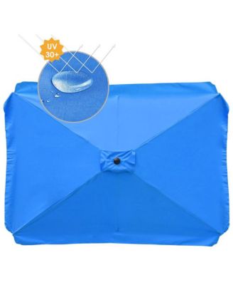 Patio Rectangle Umbrella Canopy Replacement Parasol Sunshade Cover f/ 6.5x10 ft Umbrella