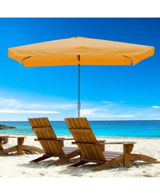 10x6ft Universal Replacement Umbrella Canopy with Tippet Top Cover Patio Beach