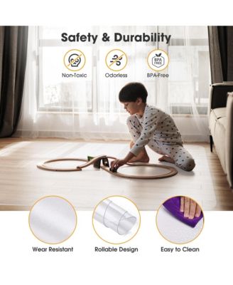 Clear Office Chair Mat for Hardwood 60"x46" Rectangle 2PCS Plastic Floor Protector for Rolling Desk Chairs 1/16" Thickness